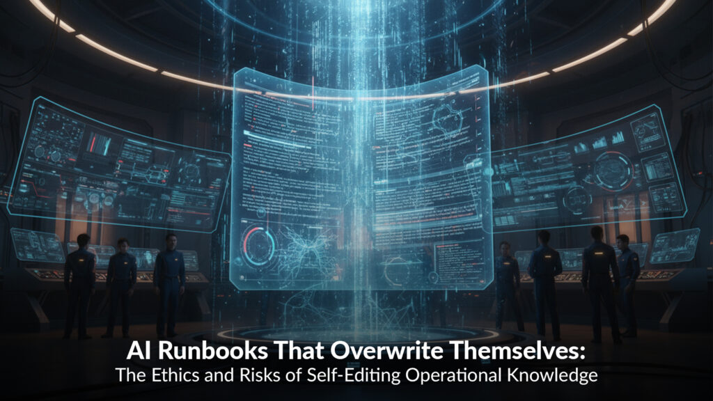 AI Runbooks That Overwrite Themselves- The Ethics and Risks of Self-Editing Operational Knowledge