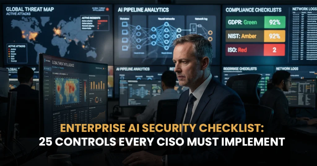 Enterprise AI Security Checklist: 25 Controls Every CISO Must Implement
